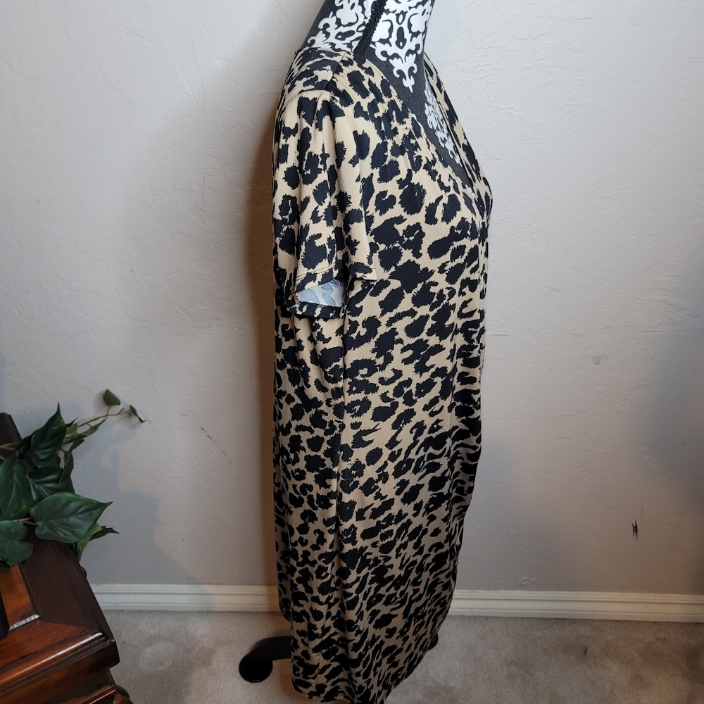 4 for$25💎AA Studio Leopard Wrap Dress Sz 16W - Picture 4 of 13